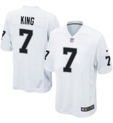 Oakland Raiders #7 Marquette King Mens White Elite Jersey