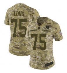 Nike Raiders #75 Howie Long Camo Women Stitched NFL Limited 2018 Salute to Service Jersey