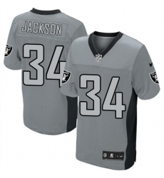 Nike Raiders #34 Bo Jackson Grey Shadow Youth Stitched NFL Elite Jersey