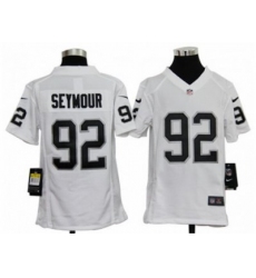 Nike Youth NFL Oakland Raiders #92 Richard Seymour White Jerseys