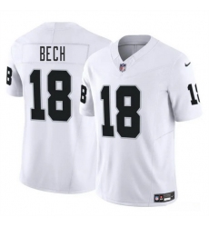 Youth Las Vegas Raiders 18 Jack Bech White 2025 Draft F U S E  Vapor Untouchable Limited Stitched Football Jersey