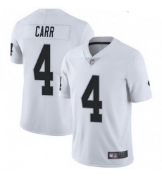 Youth Las Vegas Raiders 4 Derek Carr White Untouchable Vapor Limited Jersey