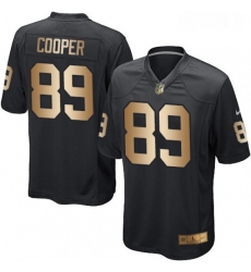 Youth Nike Oakland Raiders 89 Amari Cooper Elite BlackGold Team Color NFL Jersey