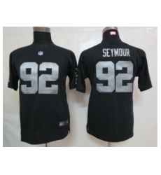 Youth Nike Youth Oakland Raiders #92 Seymour Black jerseys