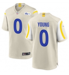 Men Los Angeles Rams 0 PByron Young Bone Stitched Game Jersey