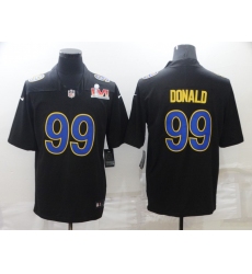 Nike Los Angeles Rams 99 Aaron Donald Black 2022 Super Bowl LVI Vapor Limited Jersey