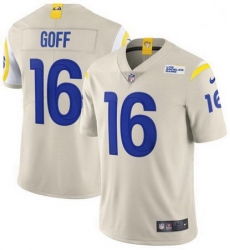 Nike Rams 16 Jared Goff Bone 2020 New Vapor Untouchable Limited Jersey