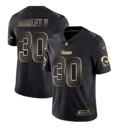 Nike Rams 30 Todd Gurley II Black Gold Vapor Untouchable Limited Jersey