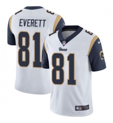 Nike Rams #81 Gerald Everett White Mens Stitched NFL Vapor Untouchable Limited Jersey