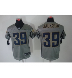 Nike St. Louis Rams 39 Steven Jackson Grey Elite Shadow NFL Jersey