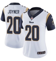 Nike Rams #20 Lamarcus Joyner White Womens Stitched NFL Vapor Untouchable Limited Jersey