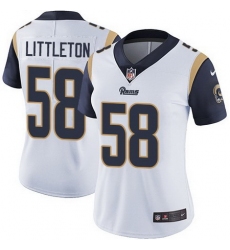 Nike Rams 58 Cory Littleton White Womens Stitched NFL Vapor Untouchable Limited Jersey