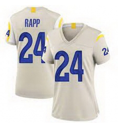 Women Los Angeles Rams #24 Taylor Rapp Bone Stitched Football Limited Jersey