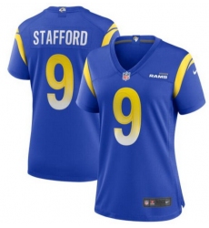 Women's Los Angeles Rams Matthew Stafford #9 Blue Nike Royal Game Jersey