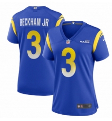 Women's Royal Los Angeles Rams #3 Odell Beckham Jr. Vapor Untouchable Limited Stitched Royal Jersey