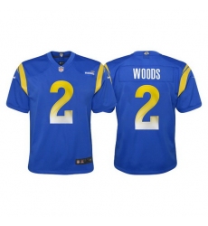 Youth Los Angeles Rams 2 Robert Woods Vapor Limited Blue Jersey