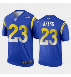 Youth Nike Rams 23 Cam Akers Roayl Blue Vapor Limtited Jersey