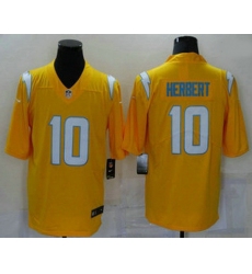 Men Los Angeles Chargers 10 Justin Herbert Gold 2021 Inverted Legend Stitched NFL Nike Limited Jersey