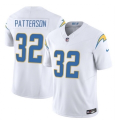 Men Los Angeles Chargers 32 Jaret Patterson White 2025 F U S E Vapor Limited Stitched Football Jersey Men Los Angeles Chargers 32 Jaret Patterson White 2025 F U S E Vapor Limited Stitched Football Jersey