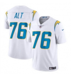 Men Los Angeles Chargers 76 Joe Alt White 2024 Draft Vapor Limited Stitched Football Jersey