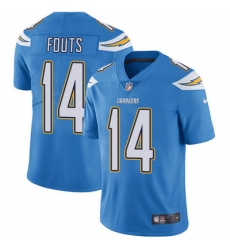 Nike Chargers #14 Dan Fouts Electric Blue Alternate Mens Stitched NFL Vapor Untouchable Limited Jersey