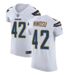 Nike Chargers #42 Uchenna Nwosu White Mens Stitched NFL Vapor Untouchable Elite Jersey