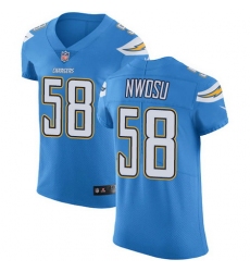 Nike Chargers #58 Uchenna Nwosu Electric Blue Alternate Mens Stitched NFL Vapor Untouchable Elite Jersey