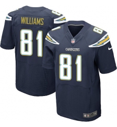 Nike Chargers #81 Mike Williams Navy Blue Team Color Mens Stitched NFL New Elite Jersey
