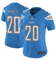 Women Chargers 20 Desmond King II Electric Blue Alternate Stitched Football Vapor Untouchable Limited Jersey