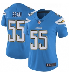 Womens Nike Los Angeles Chargers 55 Junior Seau Electric Blue Alternate Vapor Untouchable Limited Player NFL Jersey