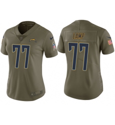 womens chargers forrest lamp olive 2017 salute to service jersey