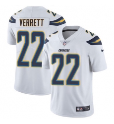 Nike Chargers #22 Jason Verrett White Youth Stitched NFL Vapor Untouchable Limited Jersey