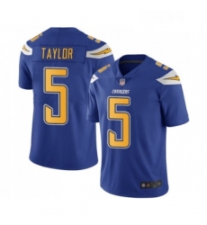 Youth Los Angeles Chargers 5 Tyrod Taylor Limited Electric Blue Rush Vapor Untouchable Football Jersey