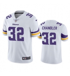 Men Minnesota Vikings 32 Ty Chandler White 2023 F U S E  Vapor Untouchable Limited Stitched Jersey