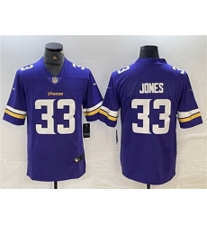 Men Minnesota Vikings 33 Aaron Jones Purple Vapor Untouchable Limited Stitched Jersey