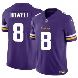 Men Minnesota Vikings 8 Sam Howell Purple 2024 F U S E  Vapor Untouchable Limited Stitched Jersey