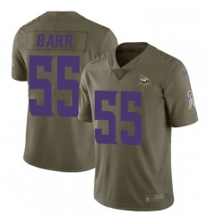 Mens Nike Minnesota Vikings 55 Anthony Barr Limited Olive 2017 Salute to Service NFL Jersey