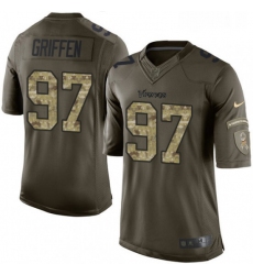 Mens Nike Minnesota Vikings 97 Everson Griffen Elite Green Salute to Service NFL Jersey