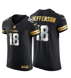 Minnesota Vikings 18 Justin Jefferson Men Nike Black Edition Vapor Untouchable Elite NFL Jersey