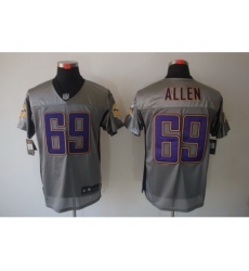 Nike Minnesota Vikings 69 Jared Allen Grey Elite Shadow NFL Jersey