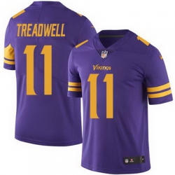 Nike Vikings #11 Laquon Treadwell Purple Mens Stitched NFL Limited Rush Jersey