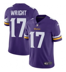 Nike Vikings #17 Kendall Wright Purple Team Color Mens Stitched NFL Vapor Untouchable Limited Jersey
