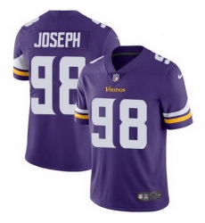 Nike Vikings #98 Linval Joseph Purple Team Color Mens Stitched NFL Vapor Untouchable Limited Jersey