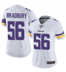 Vikings 56 Garrett Bradbury White Women Stitched Football Vapor Untouchable Limited Jersey