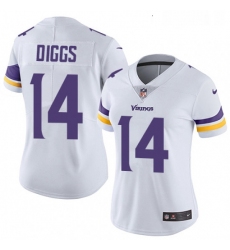 Womens Nike Minnesota Vikings 14 Stefon Diggs White Vapor Untouchable Limited Player NFL Jersey