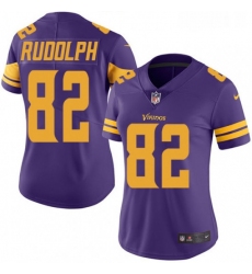 Womens Nike Minnesota Vikings 82 Kyle Rudolph Limited Purple Rush Vapor Untouchable NFL Jersey