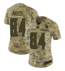 Womens Nike Minnesota Vikings 84 Randy Moss Limited Camo 2018 Salute to Service NFL Jersey