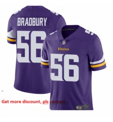Vikings 56 Garrett Bradbury Purple Team Color Youth Stitched Football Vapor Untouchable Limited Jersey