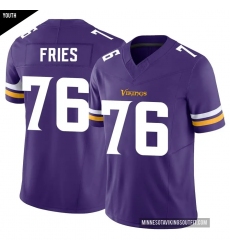 Youth Minnesota Vikings 76 Will Fries Purple Limited Classic Vapor F U S E  Jersey Youth Minnesota Vikings 76 Will Fries Purple Limited Classic Vapor F U S E  Jersey