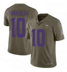 Youth Nike Minnesota Vikings 10 Fran Tarkenton Limited Olive 2017 Salute to Service NFL Jersey